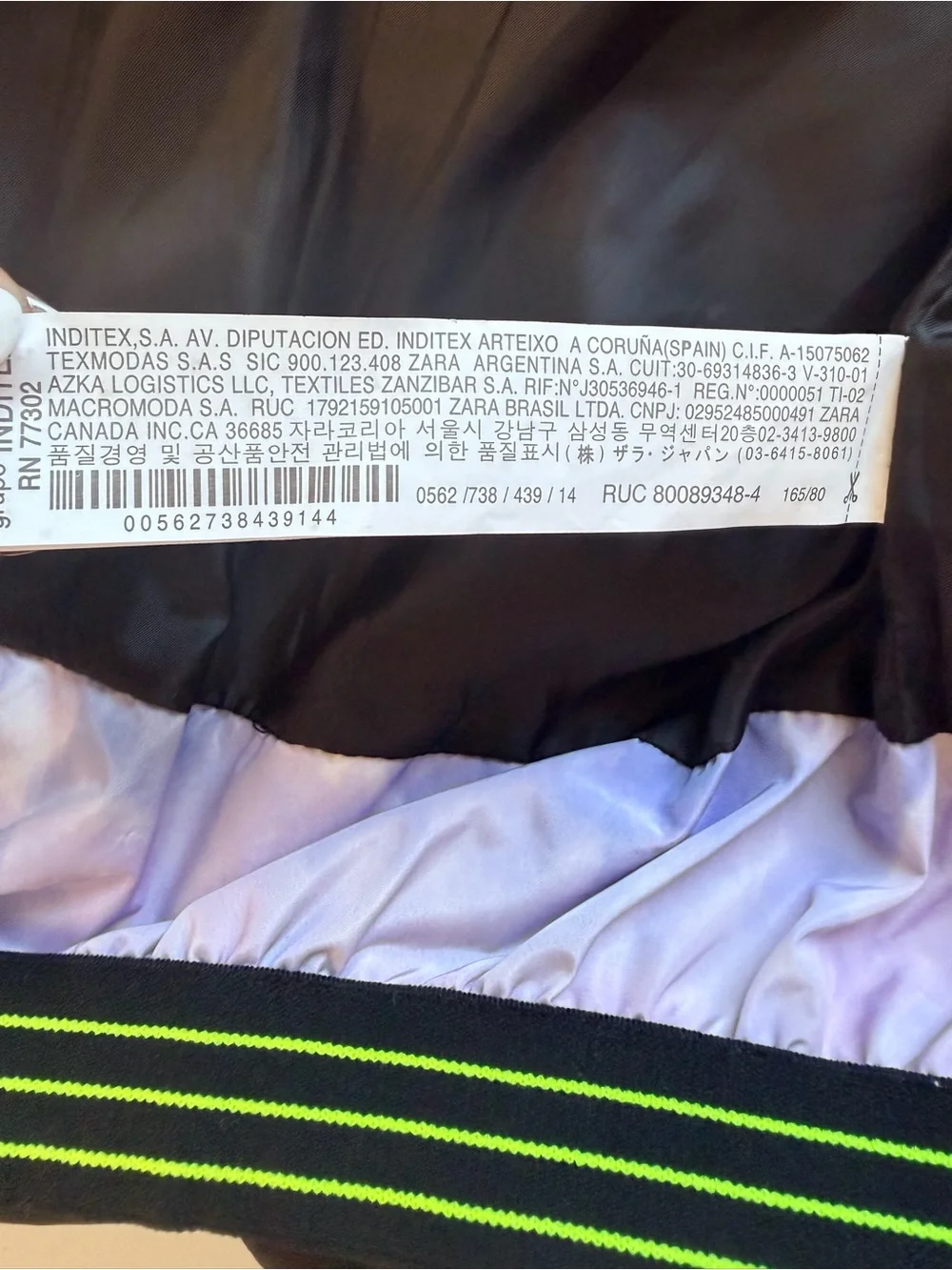 Zara Lavender Tie-Dye Puffer Jacket for Kids